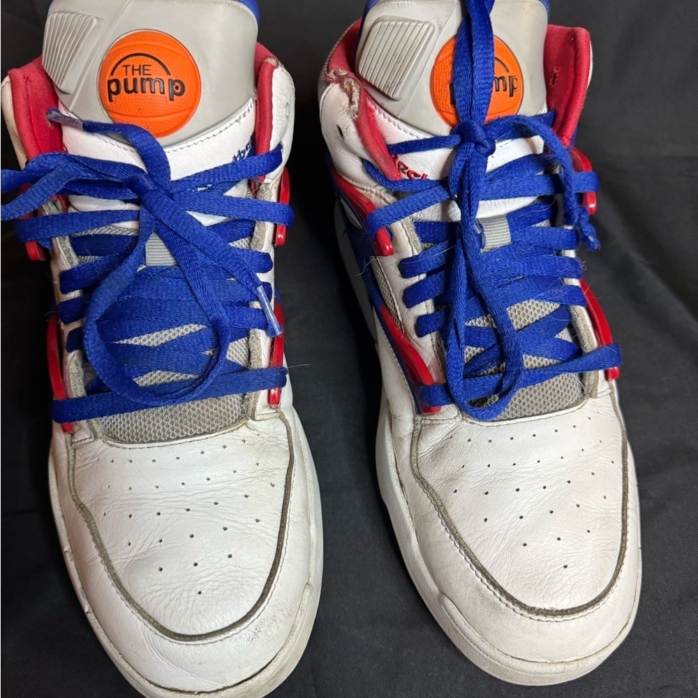 Reebok Kids Sneakers in White, Blue, and Red - Picture 11 of 14